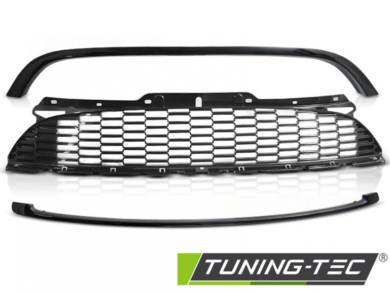 Upgrade Design Sportgrill / Kühlergrill für BMW Mini Cooper S und JCW R55/R56/R57/R58/R59/R61 06-16 Hochglanz schwarz